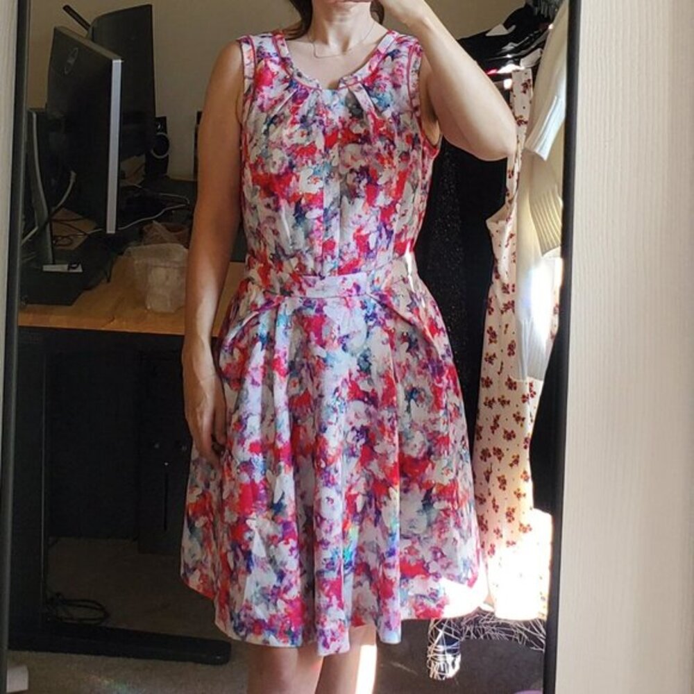 McGinn Rainbow Tie Dye Cutout Sleeveless Mini Dress Size 10